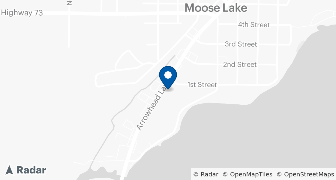 Map of Dairy Queen Location:: 91 Arrowhead Ln, Moose Lake, MN, 55767-9453